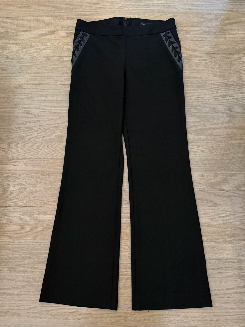BCBGMaxazria Wide Leg Lace Up Side Pants Size 4